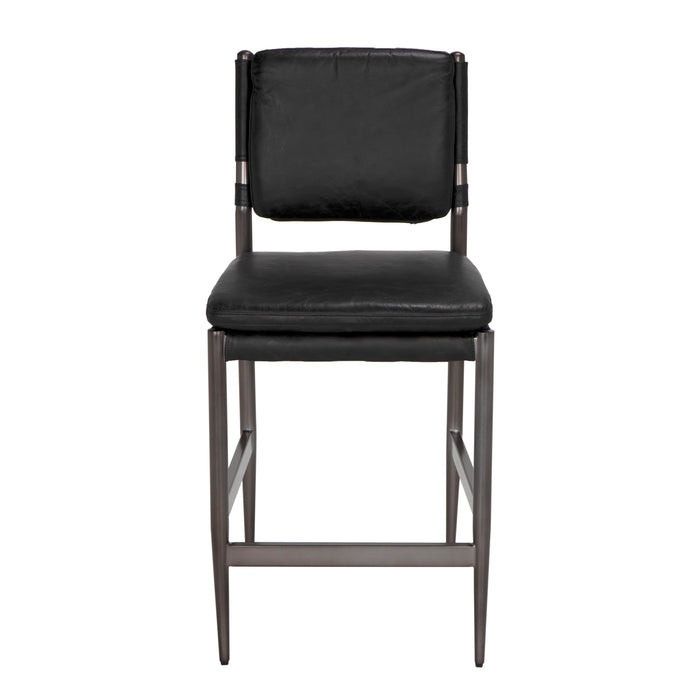 Noir Furniture - Wooster Counter Chair in Brown - LEA-C0115-CTR-BLK - GreatFurnitureDeal