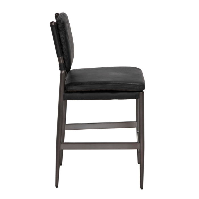 Noir Furniture - Wooster Counter Chair in Brown - LEA-C0115-CTR-BLK - GreatFurnitureDeal