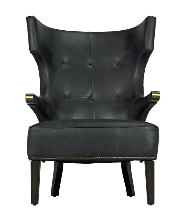 Noir Furniture - Heracles Chair in Metal and Black - LEA-C0387-1D - GreatFurnitureDeal