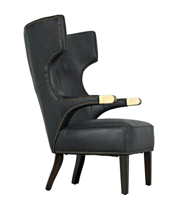 Noir Furniture - Heracles Chair in Metal and Black - LEA-C0387-1D - GreatFurnitureDeal