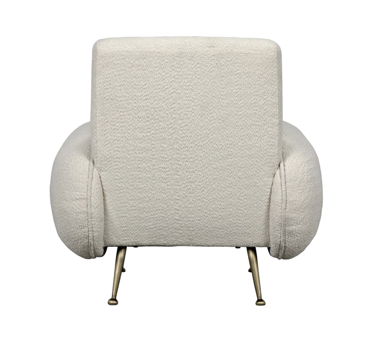 NOIR Furniture - Hera Chair in Antique Brass and Off White fabric - LEA-C0454-1D