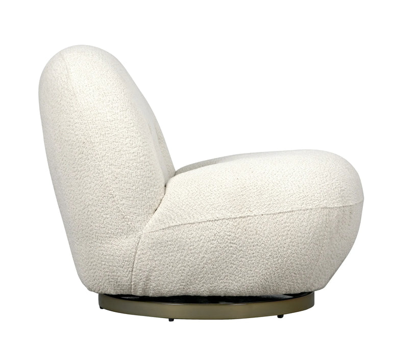 NOIR Furniture - Artemis Chair in Antique Brass and Off White fabric - LEA-C0462-01-1D - GreatFurnitureDeal