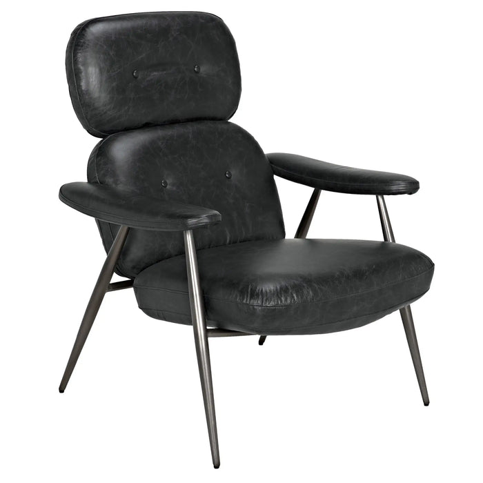 Noir Furniture - Randers Arm Chair in Black - LEA-C0465A-1D - GreatFurnitureDeal