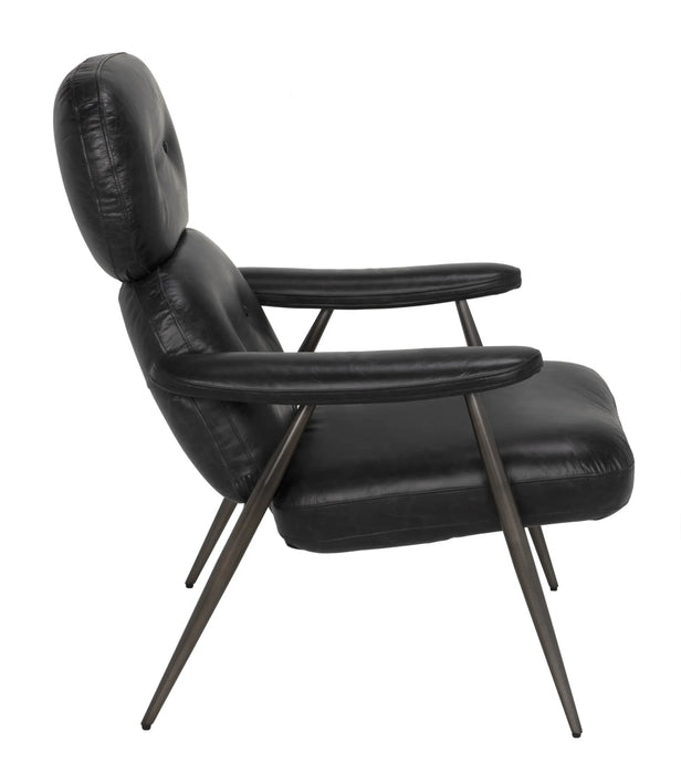 Noir Furniture - Randers Arm Chair in Black - LEA-C0465A-1D - GreatFurnitureDeal