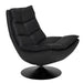 Noir Furniture - Liam Swivel Chair in Black - LEA-C543 - GreatFurnitureDeal