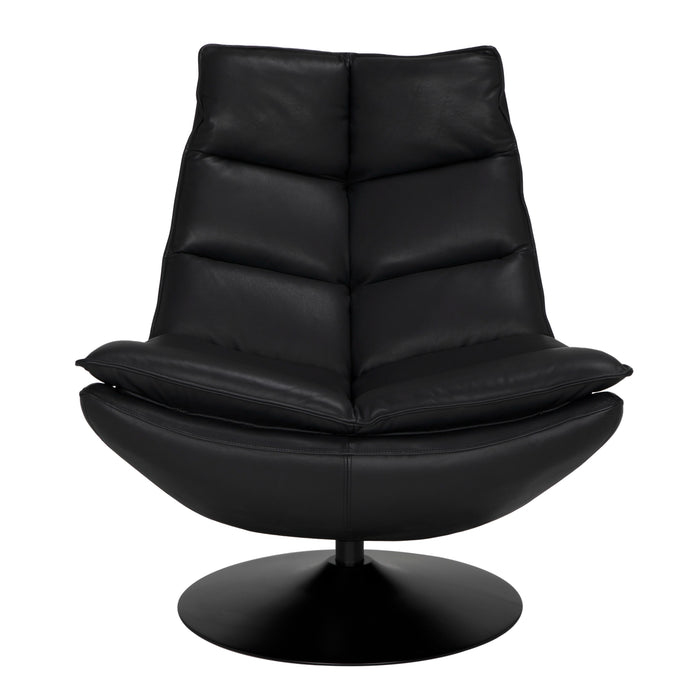 Noir Furniture - Liam Swivel Chair in Black - LEA-C543 - GreatFurnitureDeal
