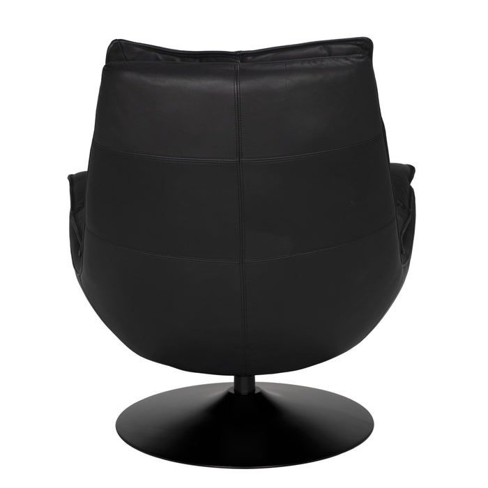 Noir Furniture - Liam Swivel Chair in Black - LEA-C543 - GreatFurnitureDeal