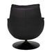Noir Furniture - Liam Swivel Chair in Black - LEA-C543 - GreatFurnitureDeal