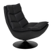 Noir Furniture - Liam Swivel Chair in Black - LEA-C543 - GreatFurnitureDeal