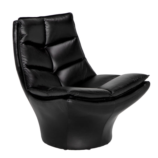 Noir Furniture - Liam Swivel Chair in Black - LEA-C543 - GreatFurnitureDeal