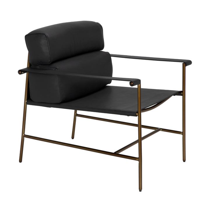 Noir Furniture - Chet Chair in Metal and Black - LEA-C0548A-1D - GreatFurnitureDeal