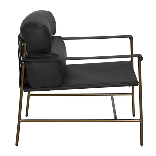 Noir Furniture - Chet Chair in Metal and Black - LEA-C0548A-1D - GreatFurnitureDeal
