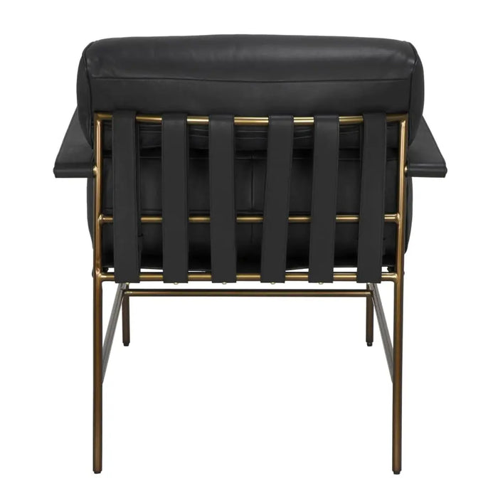 Noir Furniture - Chet Chair in Metal and Black - LEA-C0548A-1D - GreatFurnitureDeal