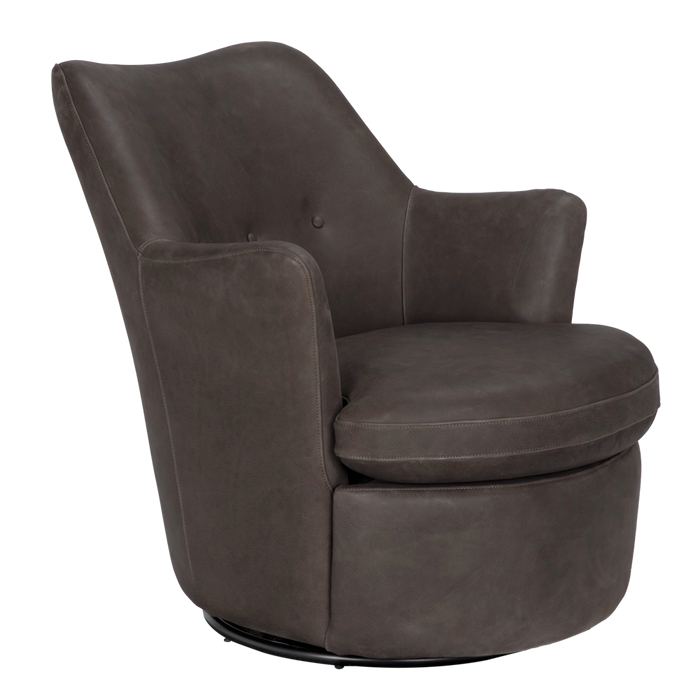 Noir Furniture - Hotchkiss Swivel Arm Chair in Brown - LEA-C0672-1D - GreatFurnitureDeal