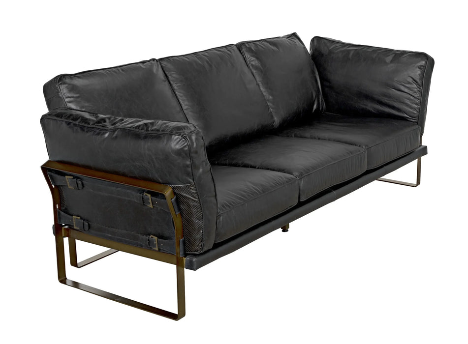 NOIR Furniture - Apollo Sofa in Aged Brass - LEA-S0429-3D