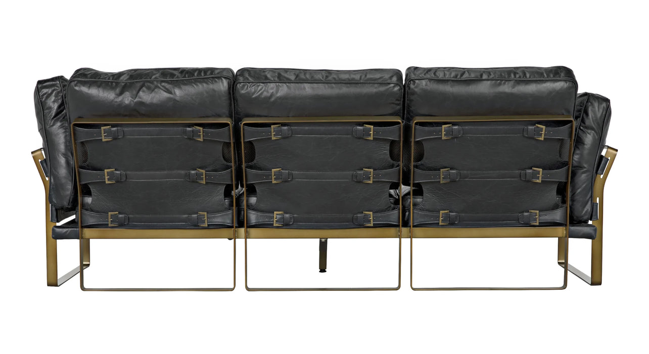 NOIR Furniture - Apollo Sofa in Aged Brass - LEA-S0429-3D