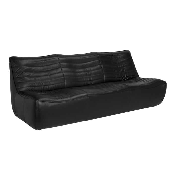 Noir Furniture - McClain 3 Seater Sofa in Onyx Black - LEA-S0591-3A - GreatFurnitureDeal