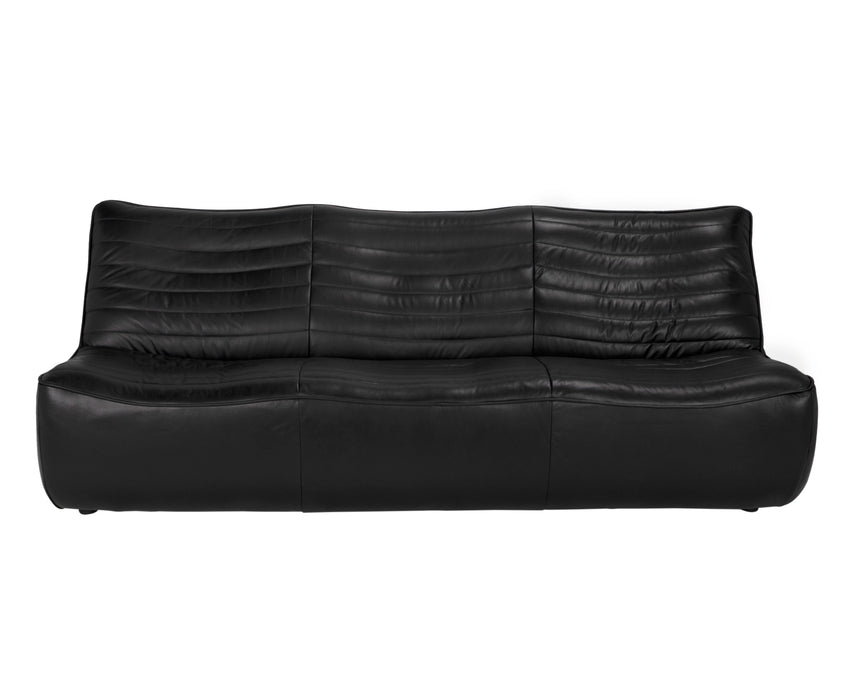 Noir Furniture - McClain 3 Seater Sofa in Onyx Black - LEA-S0591-3A - GreatFurnitureDeal