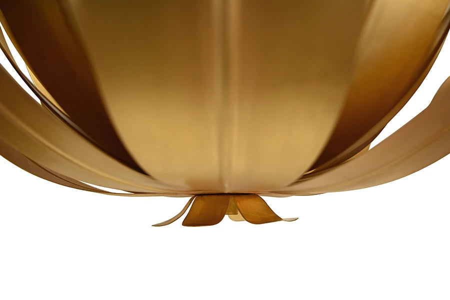 Worlds Away - Leander Leaf Blossom Chandelier In Gold Leaf - LEANDER G