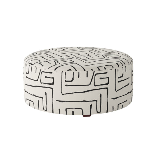 Southern Home Furnishings - Fossil Cocktail Ottoman in Ebony - 140-C Fossil Ebony Cocktail Ottoman-MTO - GreatFurnitureDeal