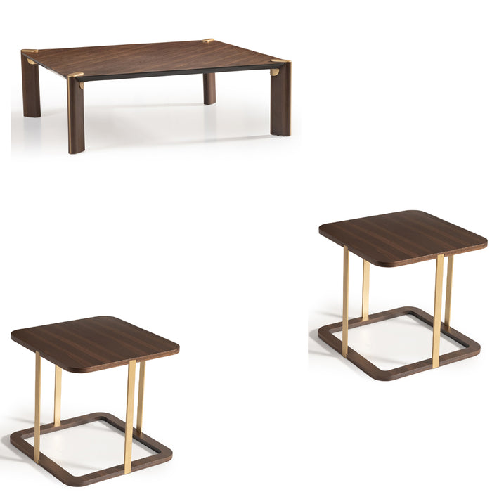 AICO Furniture - Amora 3 Piece Occasional Table Set in Eggshell Walnut - LFR-AMRA201-AMRA202-223 - GreatFurnitureDeal