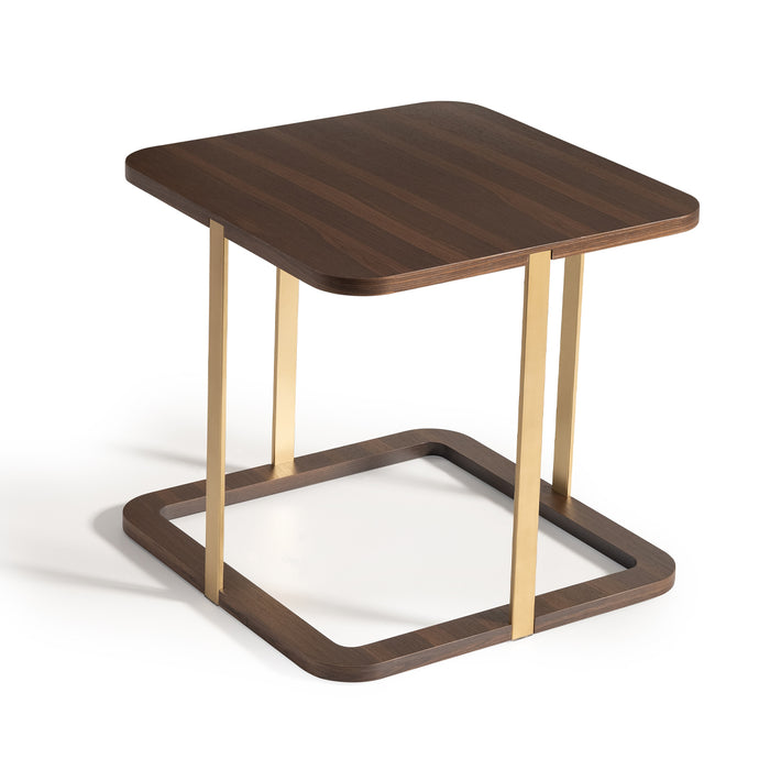 AICO Furniture - Amora Side Table in Eggshell Walnut - LFR-AMRA202-223 - GreatFurnitureDeal