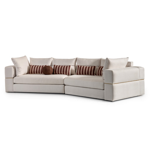 AICO Furniture - Amora 2 Piece Sectional Sofa in Oatmeal Eggshell Walnut - LFR-AMRA816-OAT-223 - GreatFurnitureDeal