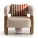 AICO Furniture - Amora Chair in Ash Eggshell Walnut - LFR-AMRA835-ASH-223 - GreatFurnitureDeal