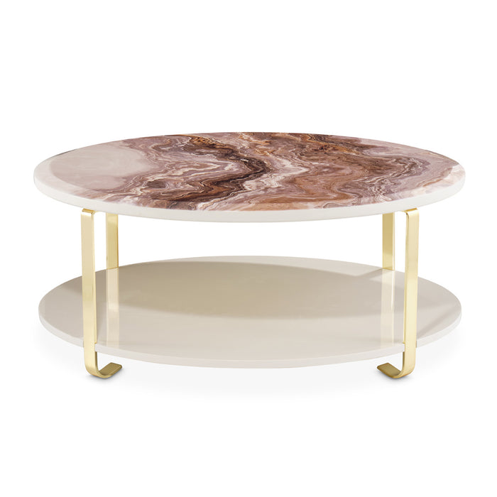 AICO Furniture - Ariana Cocktail Table Gold - LFR-ARNA201-806 - GreatFurnitureDeal