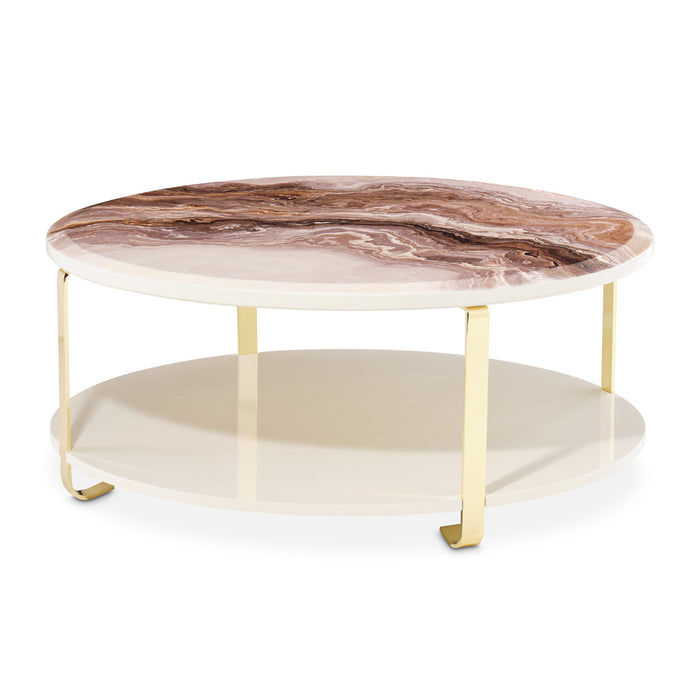 AICO Furniture - Ariana Cocktail Table Gold - LFR-ARNA201-806 - GreatFurnitureDeal