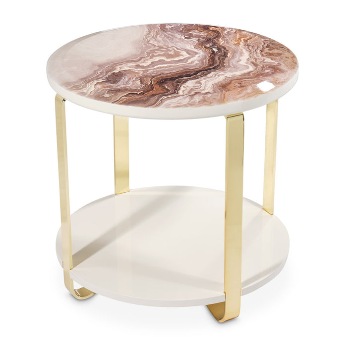 AICO Furniture - Ariana 3 Piece Occasional Table Set Gold - LFR-ARNA201-202-806 - GreatFurnitureDeal