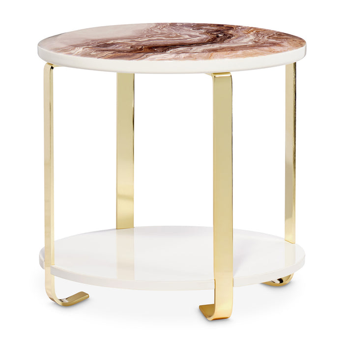 AICO Furniture - Ariana End Table Gold - LFR-ARNA202-806