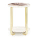 AICO Furniture - Ariana Chairside Table Gold - LFR-ARNA222-806 - GreatFurnitureDeal