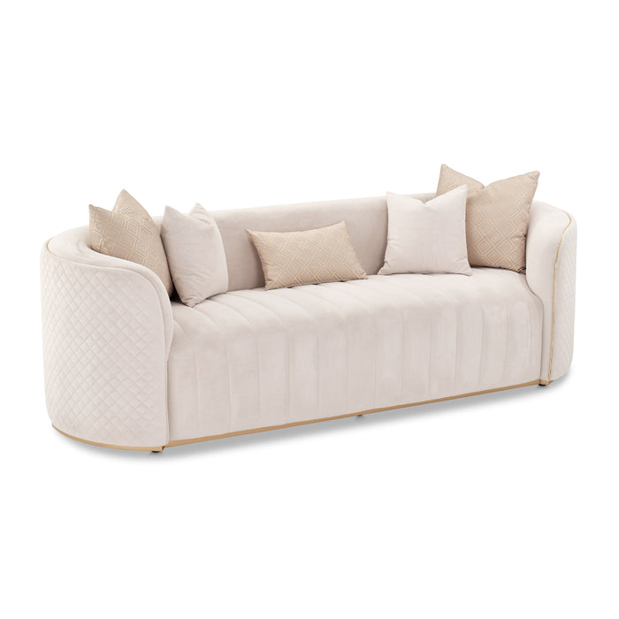 AICO Furniture - Ariana Sofa Beige Gold - LFR-ARNA815-BGE-806 - GreatFurnitureDeal