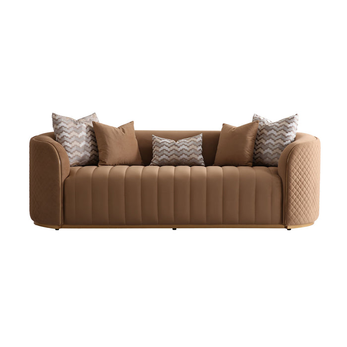 AICO Furniture - Ariana"Sofa Caramel"Gold - LFR-ARNA815-CML-806