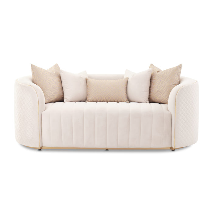 AICO Furniture - Ariana Loveseat Beige Gold - LFR-ARNA825-BGE-806