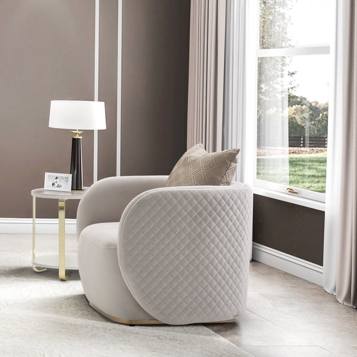AICO Furniture - Ariana Chair Beige Gold - LFR-ARNA835-BGE-806
