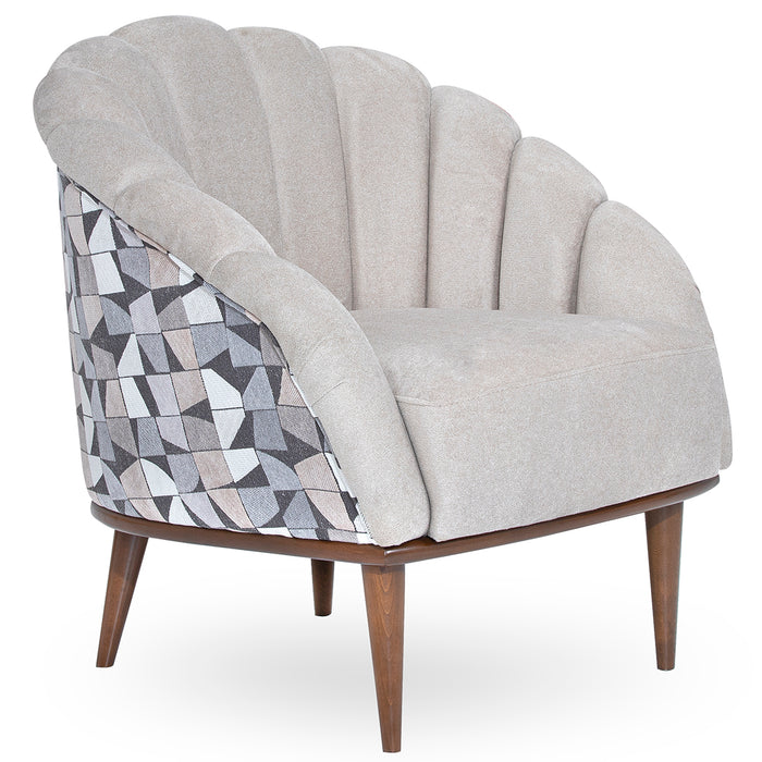 AICO Furniture - Balboa"Accent Chair"Warm Walnut - LFR-BLBA835-BCH-218 - GreatFurnitureDeal