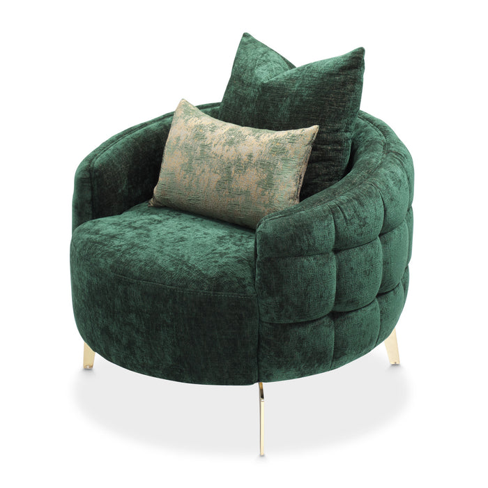 AICO Furniture - Celine Chair in Emerald"Gold - LFR-CLNE835-EMD-806 - GreatFurnitureDeal