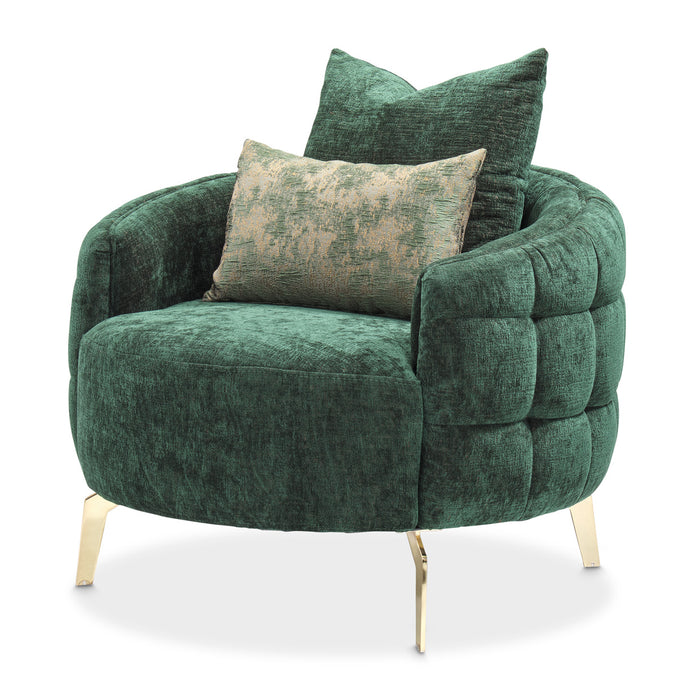 AICO Furniture - Celine Chair in Emerald"Gold - LFR-CLNE835-EMD-806 - GreatFurnitureDeal