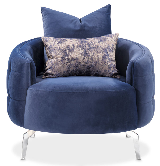 AICO Furniture - Celine Chair in Indigo Silver - LFR-CLNE835-IDG-808 - GreatFurnitureDeal