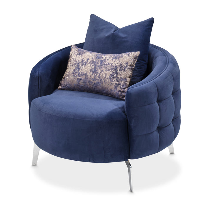 AICO Furniture - Celine Chair in Indigo Silver - LFR-CLNE835-IDG-808 - GreatFurnitureDeal