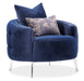 AICO Furniture - Celine Chair in Indigo Silver - LFR-CLNE835-IDG-808 - GreatFurnitureDeal