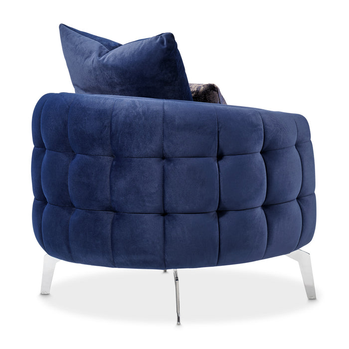 AICO Furniture - Celine Chair in Indigo Silver - LFR-CLNE835-IDG-808 - GreatFurnitureDeal