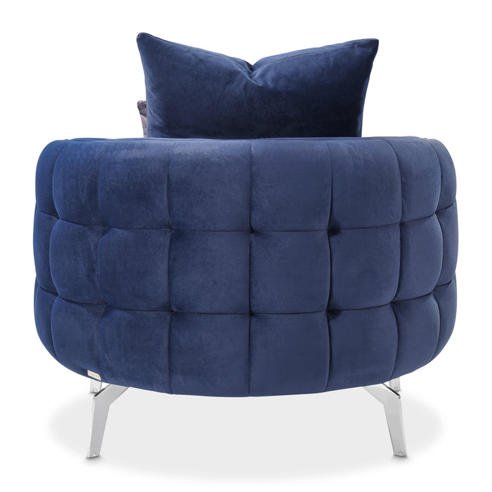 AICO Furniture - Celine Chair in Indigo Silver - LFR-CLNE835-IDG-808 - GreatFurnitureDeal