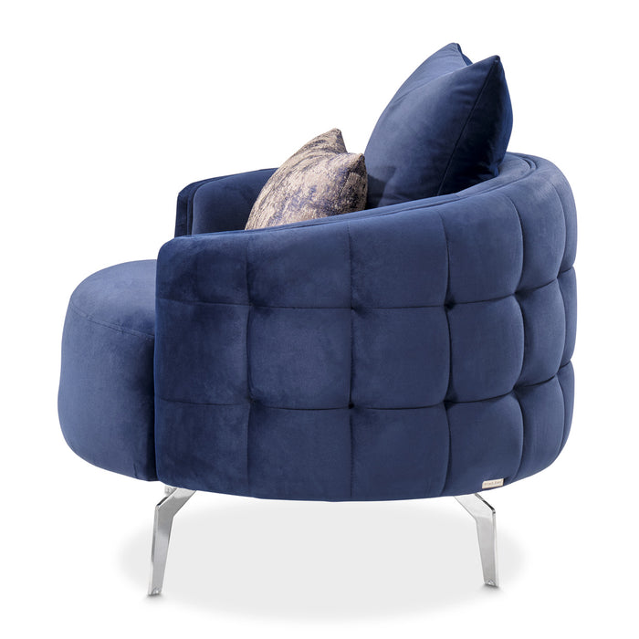 AICO Furniture - Celine Chair in Indigo Silver - LFR-CLNE835-IDG-808 - GreatFurnitureDeal