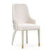 AICO Furniture - Carmela Arm Chair in Shimmer Ivory (Set of 2) - LFR-CRMA004A-141 - GreatFurnitureDeal