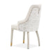 AICO Furniture - Carmela Arm Chair in Shimmer Ivory (Set of 2) - LFR-CRMA004A-141 - GreatFurnitureDeal