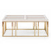 AICO Furniture - Carmela Cocktail Table in Shimmer Ivory - LFR-CRMA201-141 - GreatFurnitureDeal