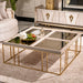 AICO Furniture - Carmela Cocktail Table in Shimmer Ivory - LFR-CRMA201-141 - GreatFurnitureDeal